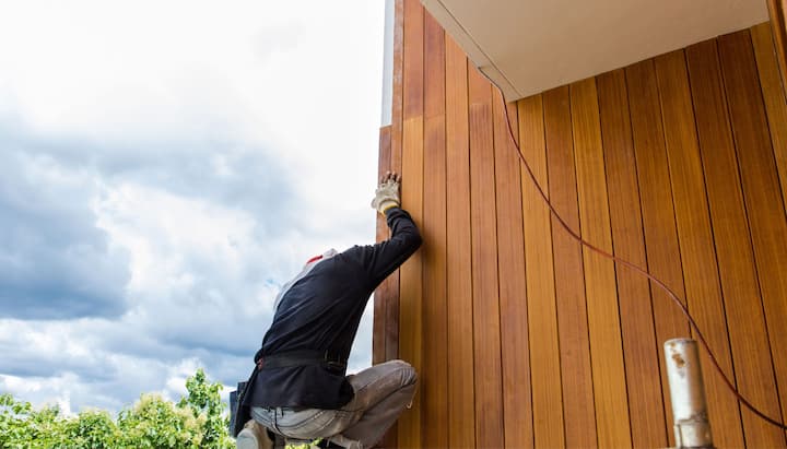 Vinyl and wood siding comparisons.